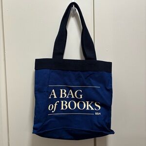 Barnes & Noble A Bag of Books Blue Tote Bag